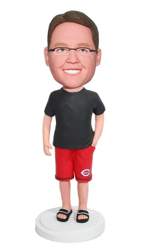 Customized Bobblehead Doll Nice Dress Male With One Hand In Pock - Click Image to Close