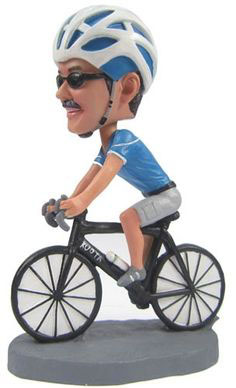 Custom Bobblehead Dirty Bike Rider In A Helmet