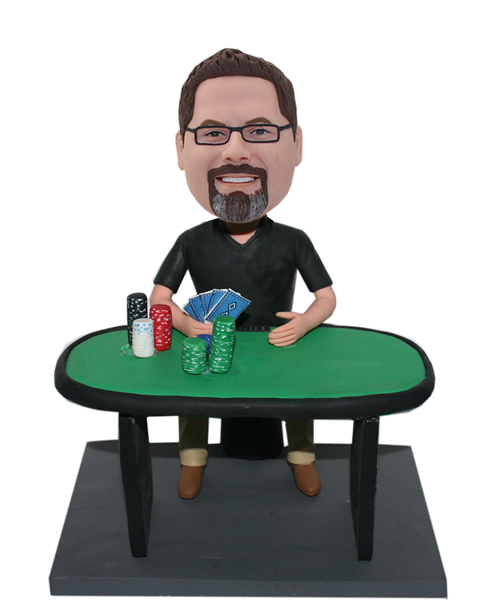 Poker Player Male Customized Bobbleheads Doll - Click Image to Close