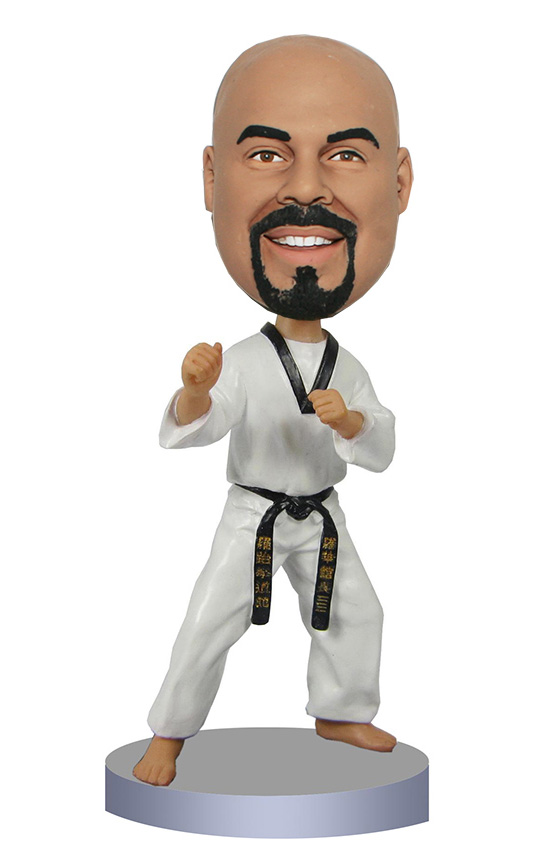 Custom Personal Bobble Heads Karate Doll