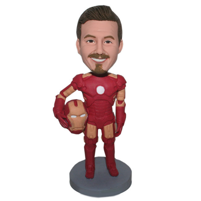 Personalized Male Bobblehead Iron Man In The Battle Suit
