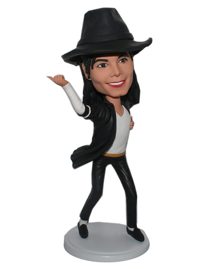 Michael Jackson Dancing w/ Boom Box Caricature Figurine Miniature 8.5"H New 