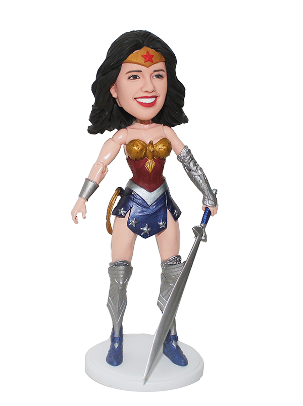 Action Dolls Custom Wonder Woman Bobblehead From Photo - Click Image to Close