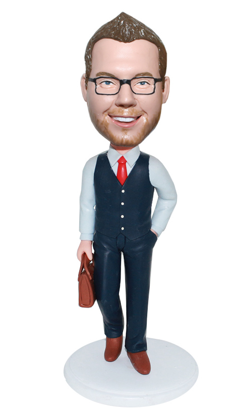 Bobbleheads Businessman Portable Briefcase - Click Image to Close